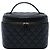 Vanity Beauty case Chanel CC matelassé in pelle caviar nera Nero