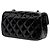 Bolsa Tiracolo Chanel Extra Mini Rectangular Classic Patent Single Flap Preta Preto - vista 2