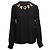 Haut noir en soie avec perles synthétiques Dolce & Gabbana Taille IT 40