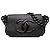 Borsa a tracolla Chanel Modern Chain Flap in vitello nero con rhodoide
