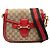 Borsa a tracolla Gucci Lady Web Medium in tela GG rossa Rosso