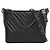 Borsa a tracolla Gabrielle Chanel Medium Chevron in vitello invecchiato iridescent nero
