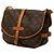 Borsa a tracolla Louis Vuitton Monogram Saumur 25 Marrone - vista 2