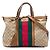 Borsa Satchel Gucci Rania Medium GG Canvas Web Beige