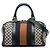 Borsa Boston Satchel Gucci Small Diamante Canvas Web Beige