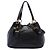 Borsa Tote Convertibile con Zip Laterale Prada Vitello Daino Nera Nero