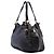 Borsa Tote Convertibile con Zip Laterale Prada Vitello Daino Nera Nero - vista 2