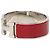 Bracciale Hermès Clic Clac H PM largo in smalto rosso - vista 2