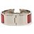 Bracciale Hermès Clic Clac H PM largo in smalto rosso - vista 3