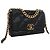Borsa Chanel 19 Flap Satchel Medium in pelle di agnello nera Nero - vista 11