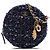 Borsa a tracolla rotonda in tweed matelassé Chanel CC viola Porpora