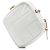 Clutch Chanel CC in pelle d'agnello matelassé bianca con catena e tracolla Bianco - vista 2