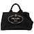 Borsa Tote Satchel Prada Large Canvas Canapa Logo Nera Nero