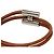 Bracelet Tournis Tresse en cuir marron Hermès - vue 4