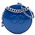 Borsa Satchel Chanel CC Round As Earth in vernice blu
