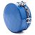 Borsa Satchel Chanel CC Round As Earth in vernice blu - vista 2