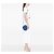 Borsa Satchel Chanel CC Round As Earth in vernice blu - vista 6