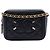 Clutch Vanity Chanel Caviar CC Filigree Nera con Catena e Tracolla Crossbody Nero