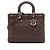 Autre Marque Borsa Lady Dior Large in pelle d'agnello Cannage Marrone