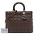 Autre Marque Borsa Lady Dior Large in pelle d'agnello Cannage Marrone - vista 7