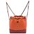 Zaino Gabrielle Chanel Small Bicolor Chevron in vitello invecchiato Arancione