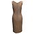 Vestido vaina sin mangas Dolce & Gabbana Tan Talla IT 42 - vista 3