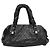 Borsa Bowler Chanel in pelle matelassé nera Nero