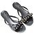 Valentino Garavani Sandali thong Valentino Rubber Rockstud neri Taglia 36 Nero - vista 2