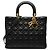 Autre Marque Borsa Lady Dior Large in pelle d'agnello Cannage nera Nero