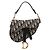 Autre Marque Dior Mini Saddle Bag aus blauer Oblique Canvas