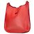 Borsa a tracolla Hermès Evelyne I 33 in pelle Clemence rossa Rosso - vista 2