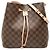 Borsa a secchiello Louis Vuitton Damier Ebene NeoNoe MM Marrone