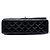 Borsa a tracolla Chanel Maxi Classic Double Flap in vernice nera Nero - vista 3