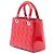 Autre Marque Borsa Lady Dior Medium in pelle vernice Cannage rossa Dior Rosso - vista 2
