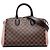 Borsa Satchel Louis Vuitton Damier Ebene Normandy Marrone