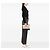 Clutch Chanel Gabrielle O Case Medium in vitello invecchiato matelassé bicolore nero - vista 5