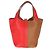 Hermès Gold Rouge De Coeur Clemence Casaque Picotin Lock 18 GHW Marrone Rosso - vista 4