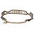Gabrielle Collana Choker Chanel 2023 in pelle e strass placcata oro - vista 3