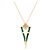 Autre Marque Pendente a V in oro giallo, malachite e diamanti - vista 3