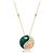 Autre Marque Pendente Yin & Yang in oro giallo, malachite e diamanti