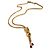 Gabrielle Collana Bolo Tie Chanel 1996 Vintage Gripoix CC placcata oro - vista 3