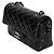 Gabrielle Chanel Mini Rectangular Flap Bag aus schwarzem gestepptem Lackleder - Ansicht 3