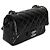Gabrielle Chanel Mini Rectangular Flap Bag aus schwarzem gestepptem Lackleder - Ansicht 4