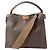 Fendi Peekaboo X-light Leder 2Way Handtasche in Brown 8BN310 Beige