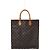 Louis Vuitton Sac Plat Monogram Canvas Handbag in Brown Marrone