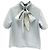 Top Chanel in cotone blu - vista 2