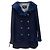 Chanel Navy Blue Wool Coat