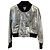 Chanel Lederjacken Silber