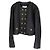 Giacca in pelle nera Céline Nero