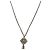 Colar Chanel Coco Mark com strass Prata Dourado